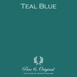 Pure & Original Kleurstaal (A5) Handgeschilderd - Teal Blue